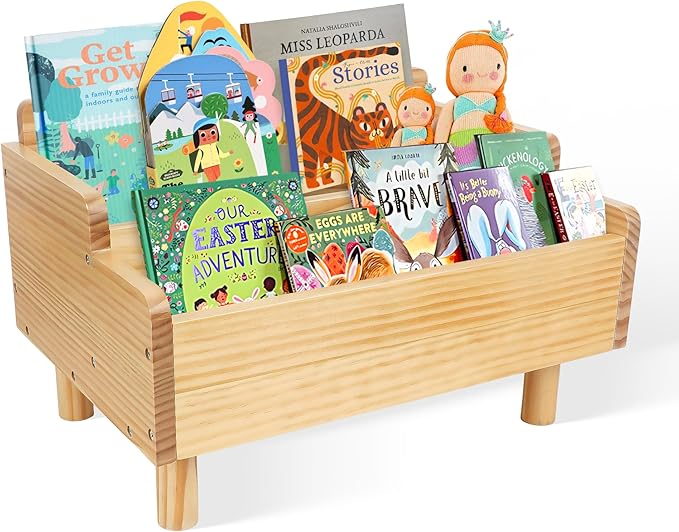 Kids Bookshelf, Montessori Bookshelf Small by PHOENANCEE