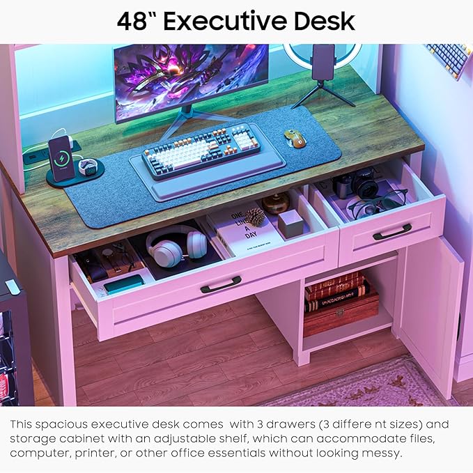 Farmhouse 47" Executive Desk, Computer Desk - Image 3