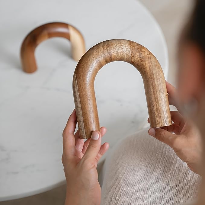 Wood Arch Bookshelf Decor - Image 7