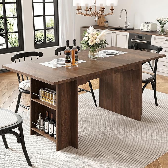 Garvee 63 Inch Dining Table for 2-4, Farmhouse Rectangular Kitchen Table by Garvee