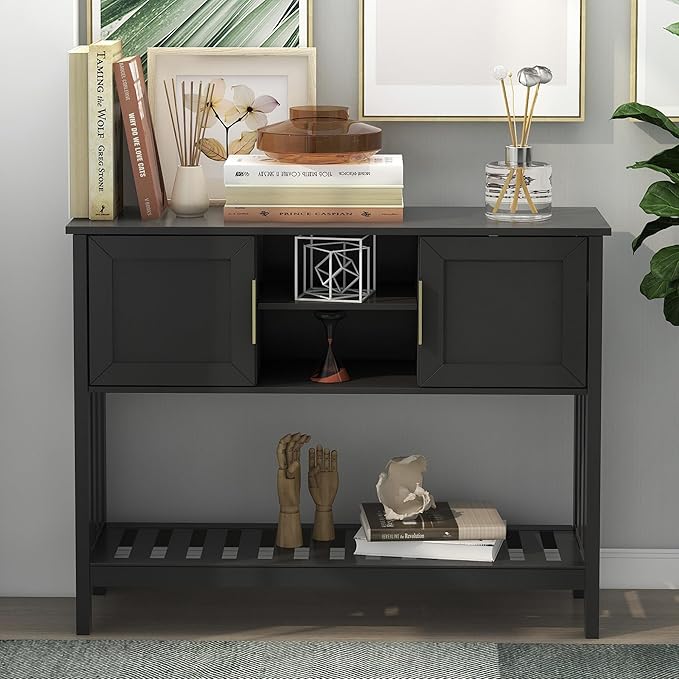 TaoHFE Console Table with Storage with Doors, Entryway Console Table with Doors - Image 6
