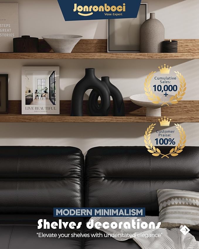 Matte Black Vase Set - Image 5