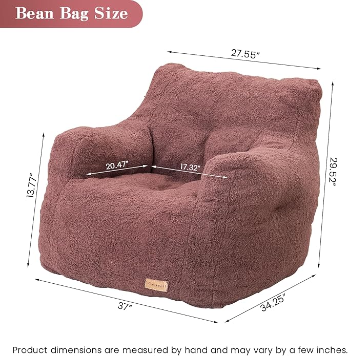 Bean Bag Chair with Filler, Bean Bag Sofa with Tufted Soft Stuffed Filling - Image 2