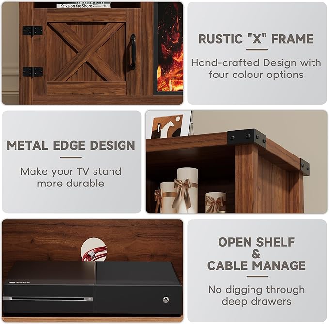 YESHOMY Fireplace TV Stand - Image 4