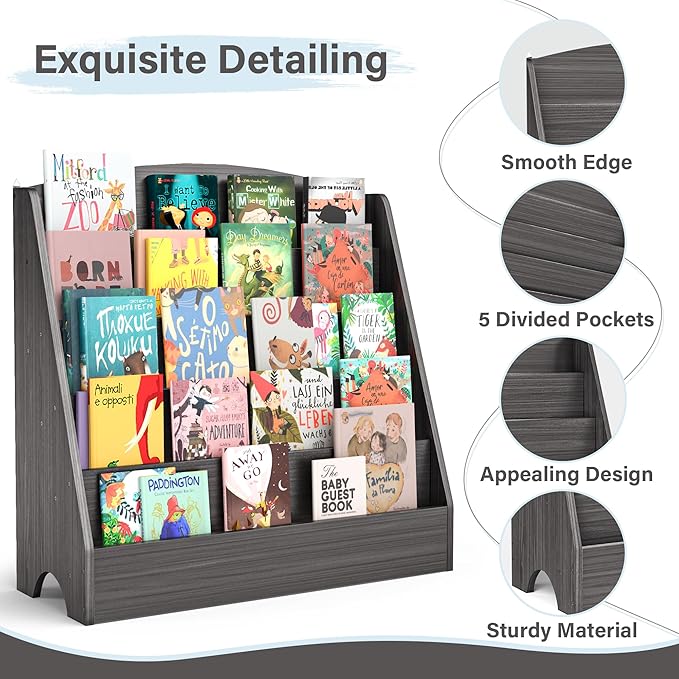 TOETOL 5-Tier Kids Bookshelf - Image 3