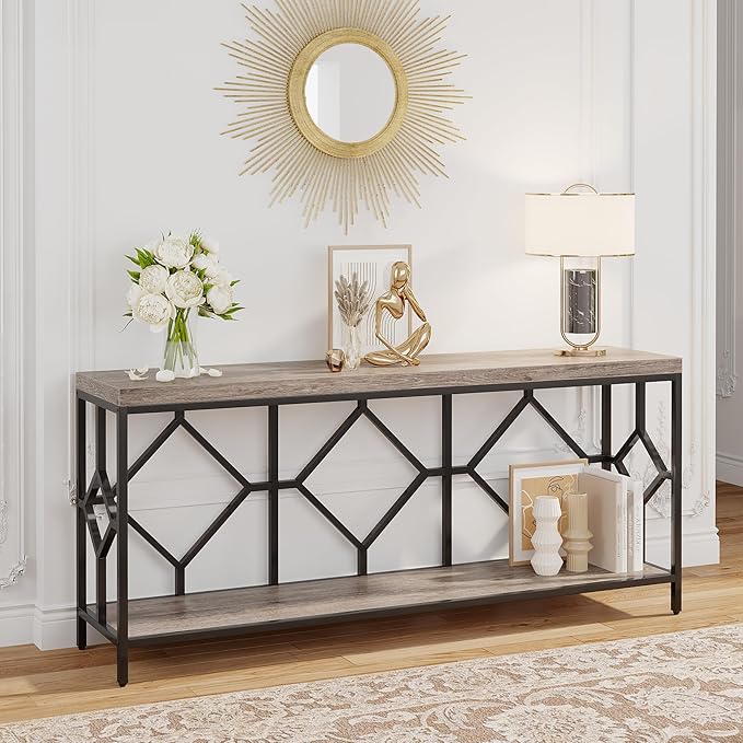 Tribesigns 71 Inch Extra Long Sofa Table, Narrow Long Sofa Console Tables - Image 3