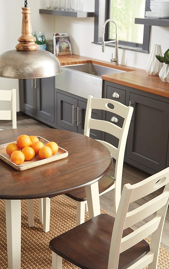 Signature Design by Ashley Woodanville Dining Room Table, Two-Tone White - Image 6
