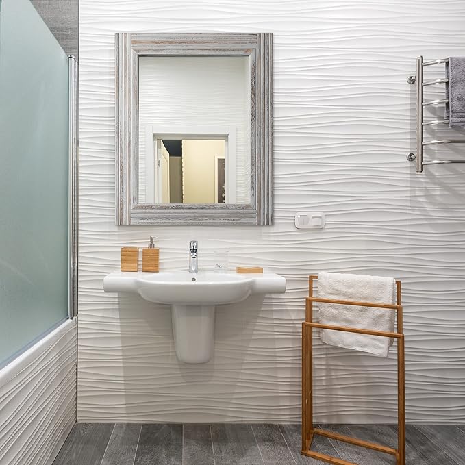 YOSHOOT Hand-Made Wooden Spliced Wall Mirror - Image 5