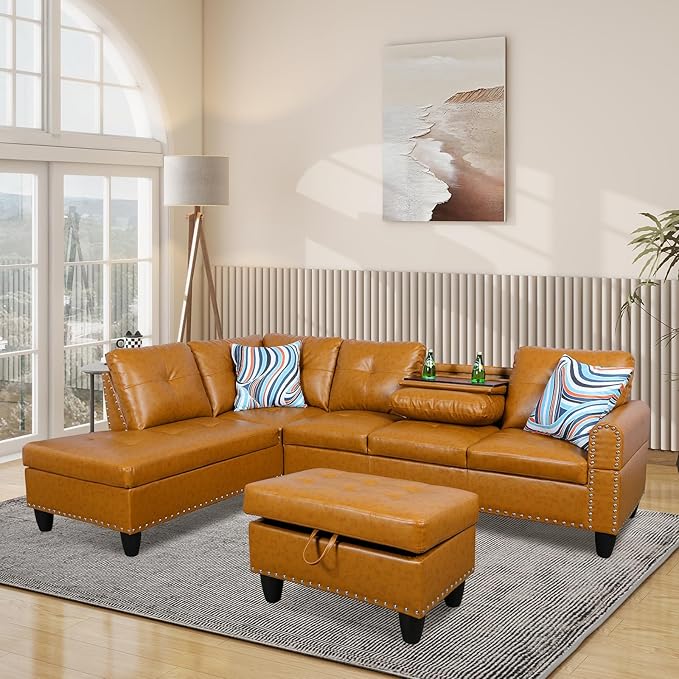 L Shaped Modular Sectional Sofa by NicBex