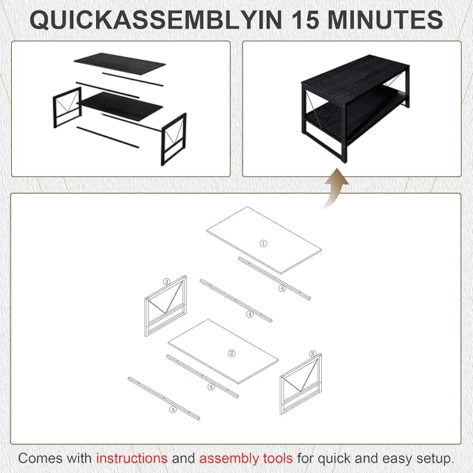 Rectangle Coffee Table Tea Table - Image 5