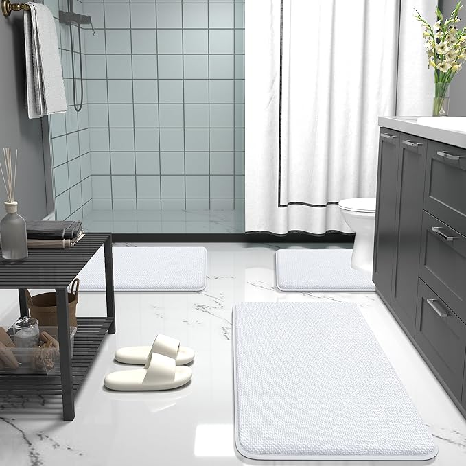 OLANLY Thick Memory Foam Bath Mat Rug 47x24, Extra Soft Absorbent Bathroom Rug - Image 7