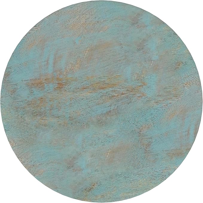 SIMPLIHOME Boyd 13-inch Wide Solid Mango End Table in Teal Wash, - Image 4