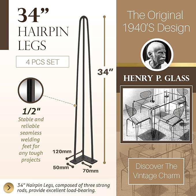 TEN49 Heavy Duty Hairpin Table Legs - Image 5