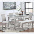 soges 6 Piece Wooden Dining Table Set, Dining Room Table by soges