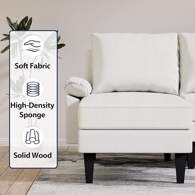 U Shaped Sectional Couch, Convertible Modular Sectional Sofa - Image 5