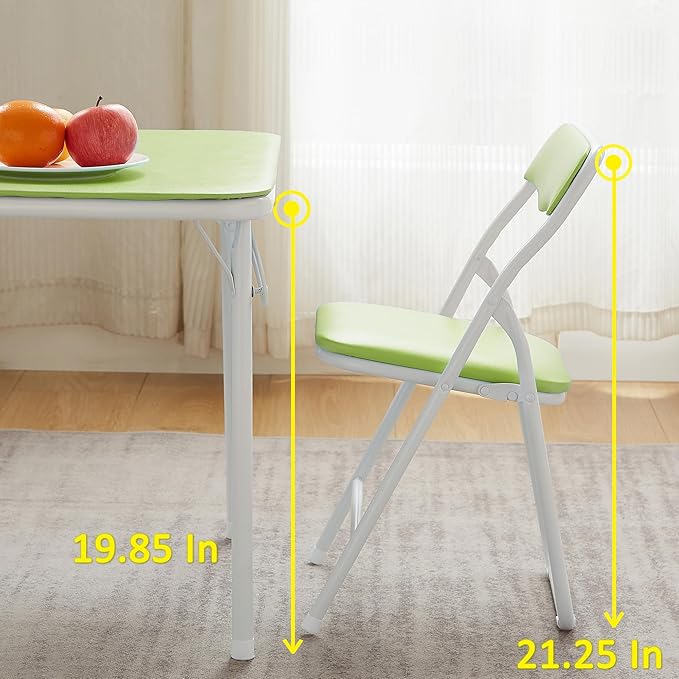 VECELO Kids Folding Activity Table and Chair Set, - Image 7