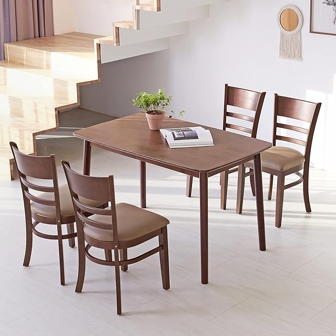 Livinia Aslan 47" Malaysian Oak Rectangular Wooden Dining Table/Solid Wood - Image 4