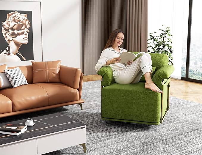KEIKI Modern Comfy Swivel Accent Reading Chair - Image 5