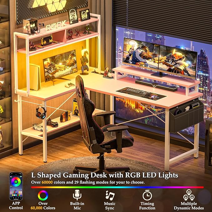 Aheaplus L Shaped Gaming Desk - Image 5