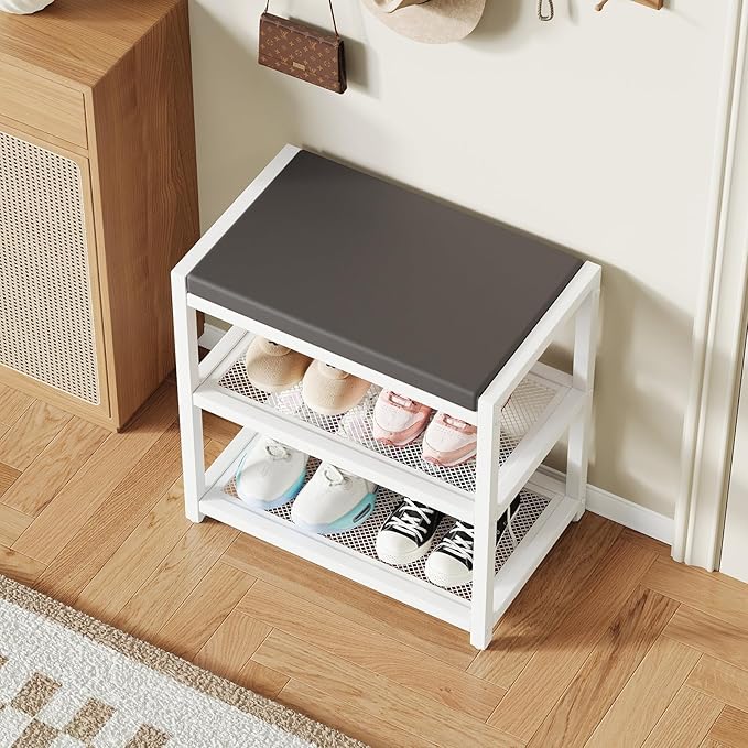 Small Shoe Bench Shoe Rack Storage Bench Entryway Bench Shoe Shelf - Image 8