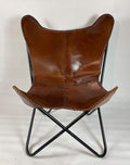 Brown Saddle Butterfly Modern Chair by Gaucho+Cowhides