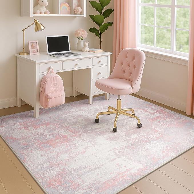 Washable Area Rugs 4'x6' Non-Slip Modern Abstract Soft - Image 2