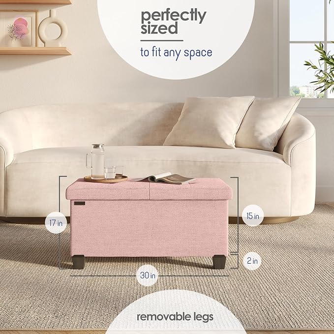 STORAGEBUD Storage Ottoman Bench - Image 8