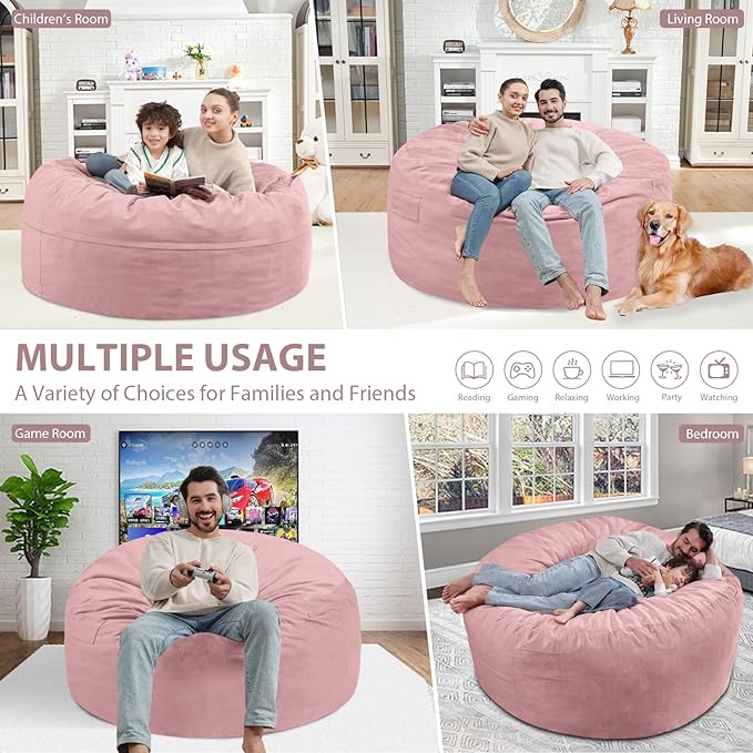 4FT Bean Bag Chair, Large Bean Bag Chairs - Image 5
