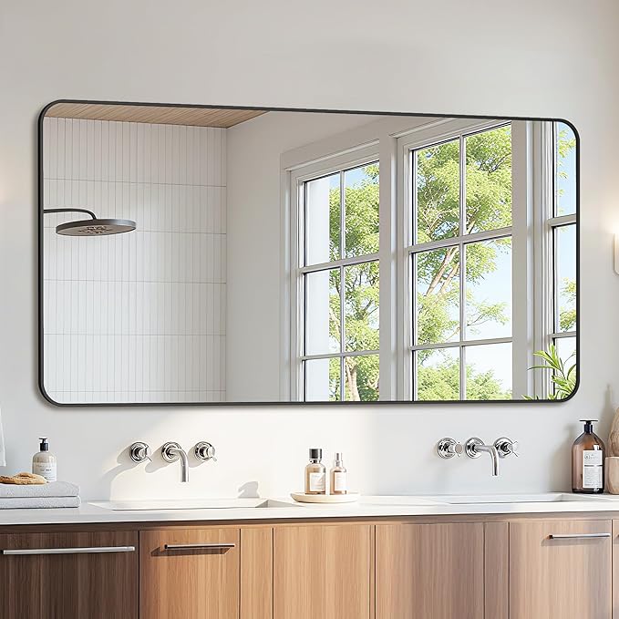 Bathroom Mirror 60" x 30", Large Rectangle Wall Mirror, Entryway Decor by Unknown