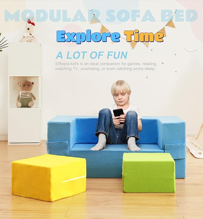 Modular Kids Sofa, Toddler Couch Foam Armchair - Image 4