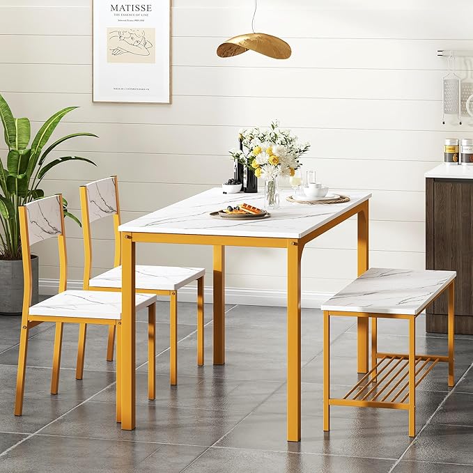 SogesHome 4-Piece Kitchen Table and 2 Chairs - Image 2
