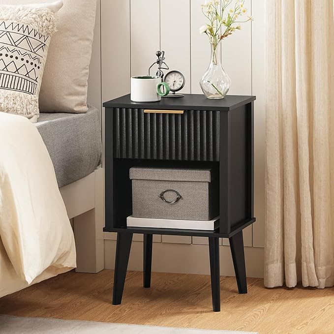 End Table, Fluted Night Stand, Modern Side Table, Bedside Table - Image 4