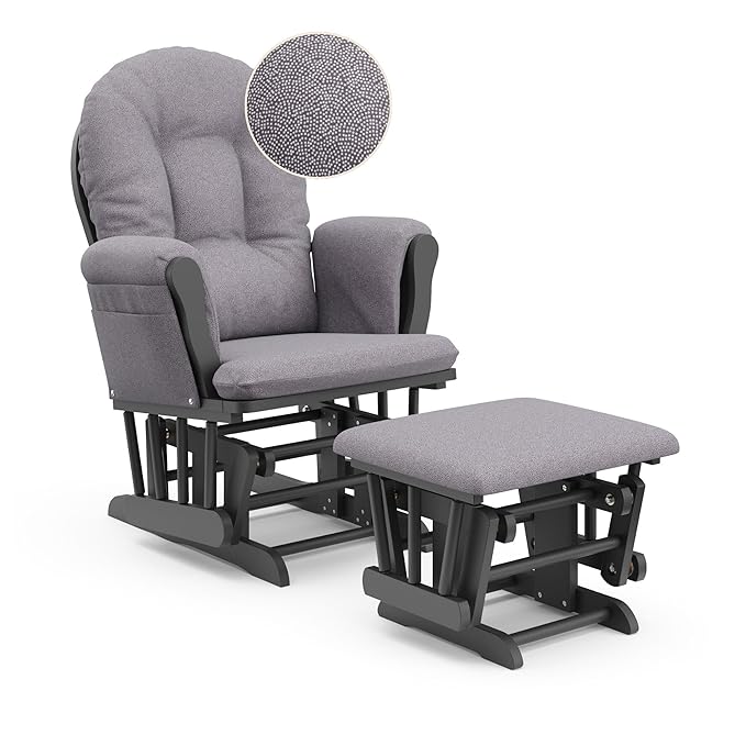 Storkcraft Premium Hoop Glider & Ottoman — GREENGUARD Gold Certified Nursery - Image 13