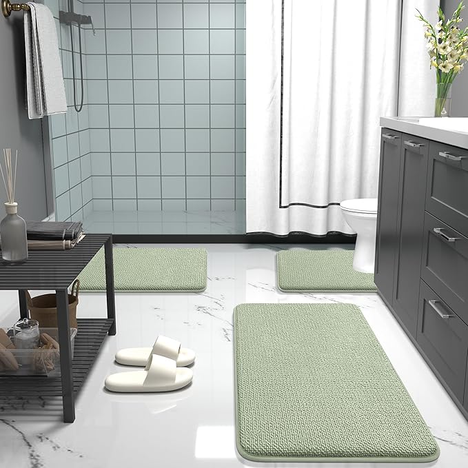 OLANLY Thick Memory Foam Bath Mat Rug 30x20, Extra Soft Absorbent Bathroom Rug - Image 7