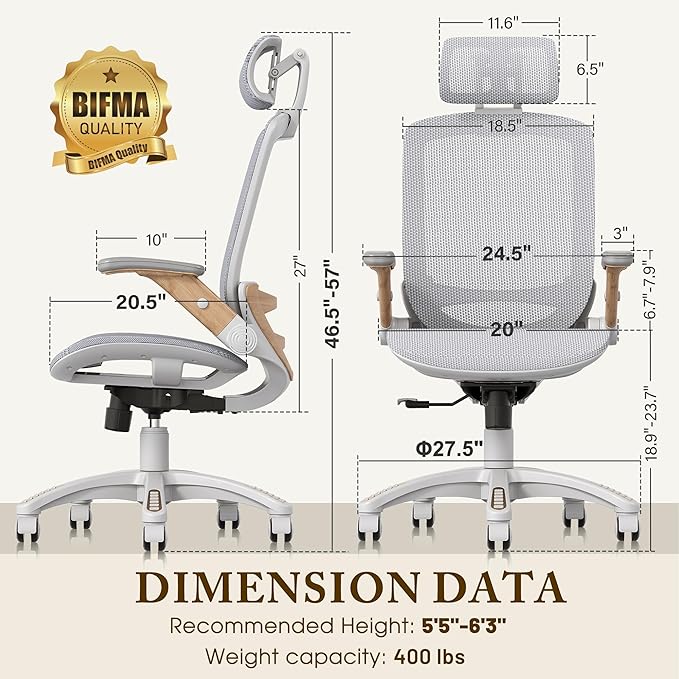 GABRYLLY Ergonomic Office Chair, High Back Home Desk Chair - Image 3