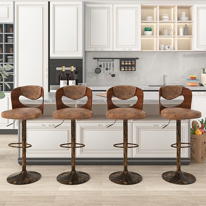 VECELO BarStools Set of 4, Kitchen Island Stools - Image 8