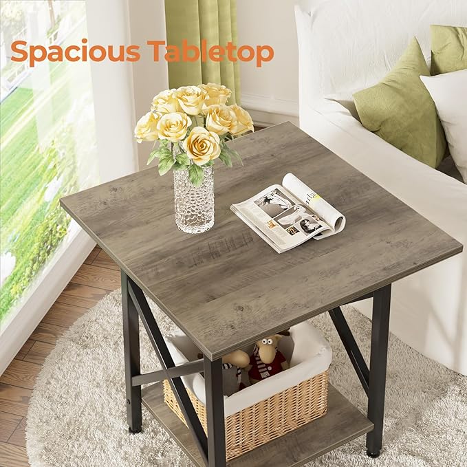 GreenForest End Table 24 inch for Living Room, Large Square Side Tables - Image 6