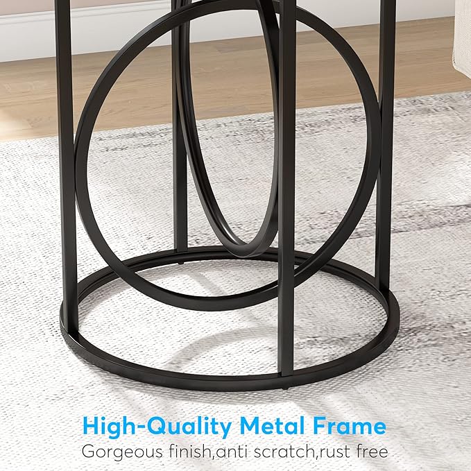 Tribesigns Round End Table for Living Room, 20-Inch Wide, Industrial Side Table - Image 6