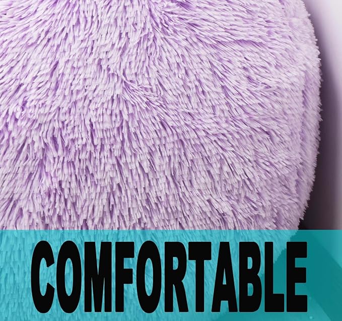 Fluffy Bean Bag Chair, 3FT Round Memory Foam Filled Bean Bag - Image 6