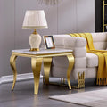 Gold End Table, Modern Square Living Room End Table by AnewsunFurniture