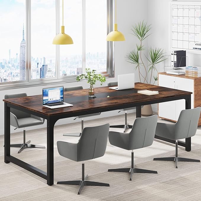 Tribesigns Modern Computer Desk, 78.7 x 39.4 inch X Large Executive Office Desk - Image 7