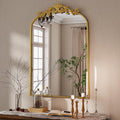 Vintage Arched Bathroom Mirror, 24x36 Inch Retro Wall Mounted Vanity Mirror by VooBang