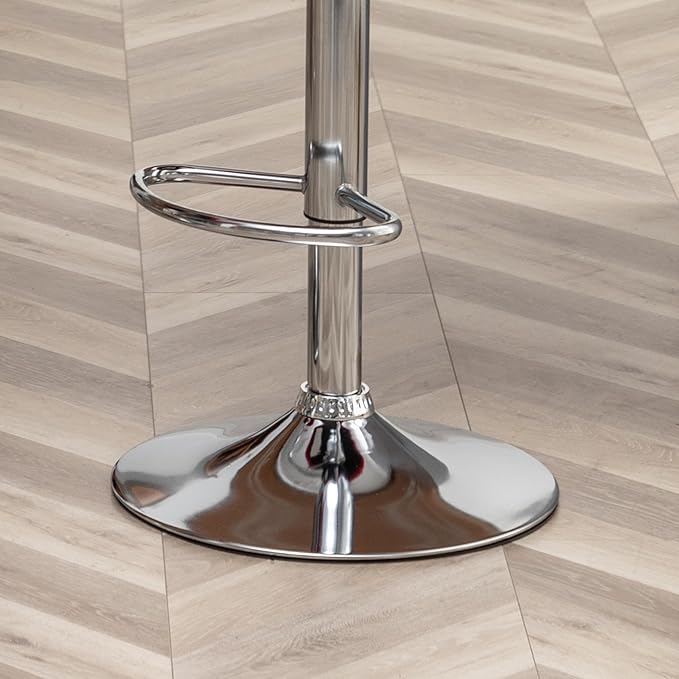 Roundhill Furniture Ellston Velvet Adjustable Swivel Barstools in Red - Image 10