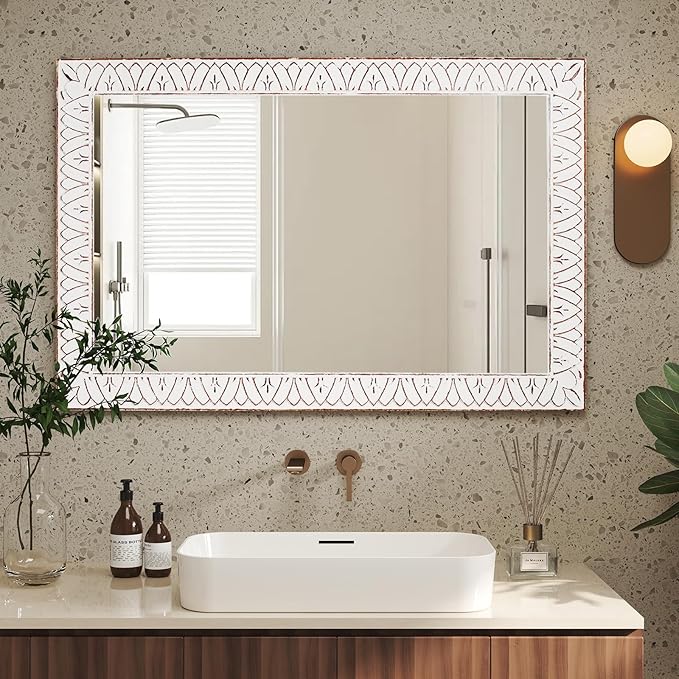 36x24 Inch Farmhouse Rectangle Wall Mirrors - Image 5