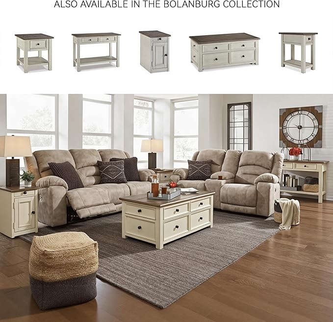 Signature Design by Ashley Bolanburg Farmhouse Chair Side End Table, Light - Image 6