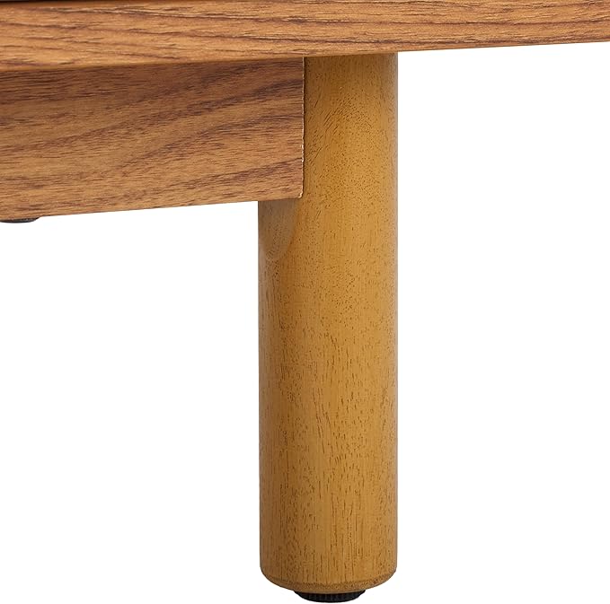 SAFAVIEH Aino TV Stand for up to 60" Flatscreen – Oak Brown, 2 Sliding Doors - Image 7