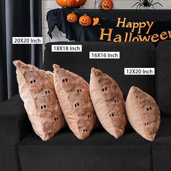 4TH Emotion Halloween Ghost Decorative Lumbar Pillow Covers 12x20 Set of 2 - Image 6