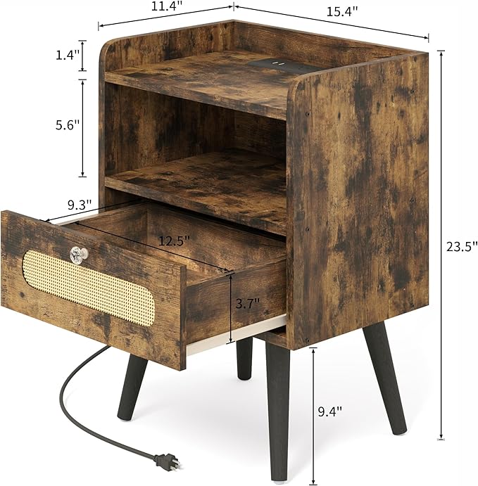 Nightstands/Beside Table Set of 2 - Image 3