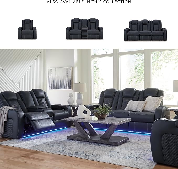 Signature Design by Ashley Fyne-Dyme Contemporary Power Reclining Loveseat - Image 5