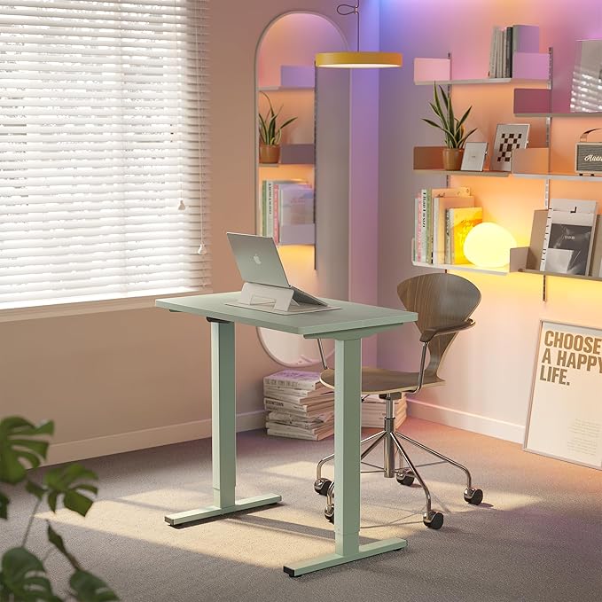 HUANUO 32" Small Electric Standing Desk Adjustable Height, 4 Memory Height by HUANUO